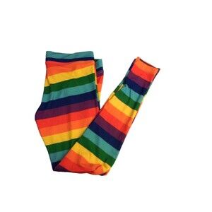 Tipsy Elves Striped Leggings Multi-Color Sz. M